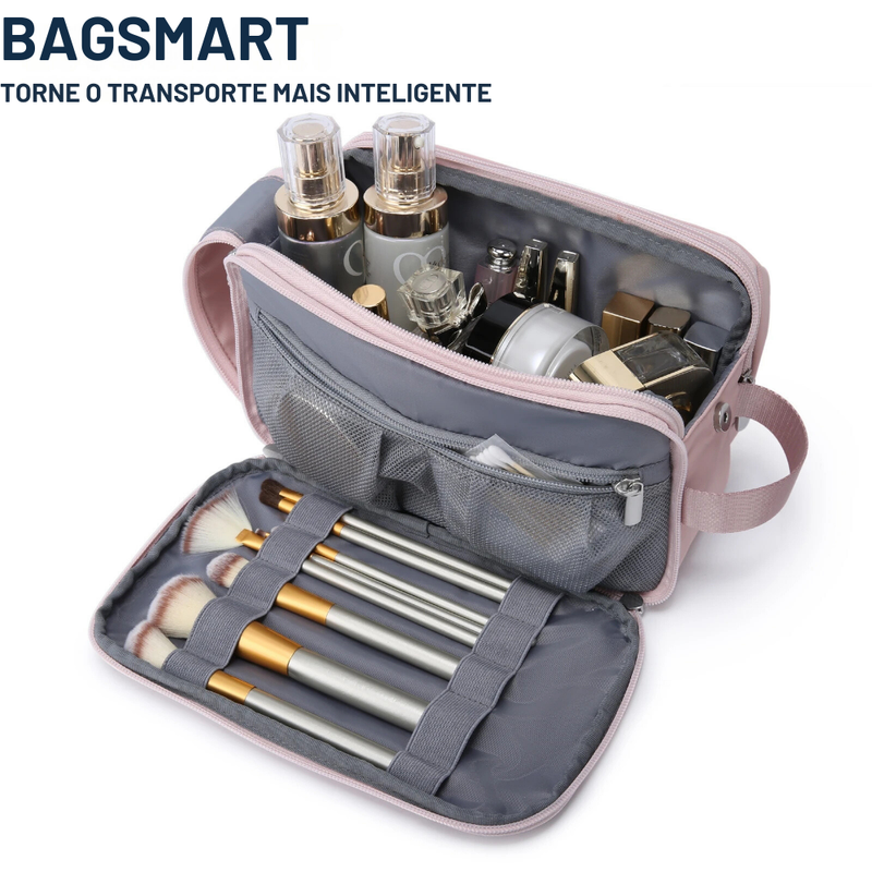 Bolsa de Cosméticos Feminina BAGSMART Impermeável - Leve e Organizada para Viagens