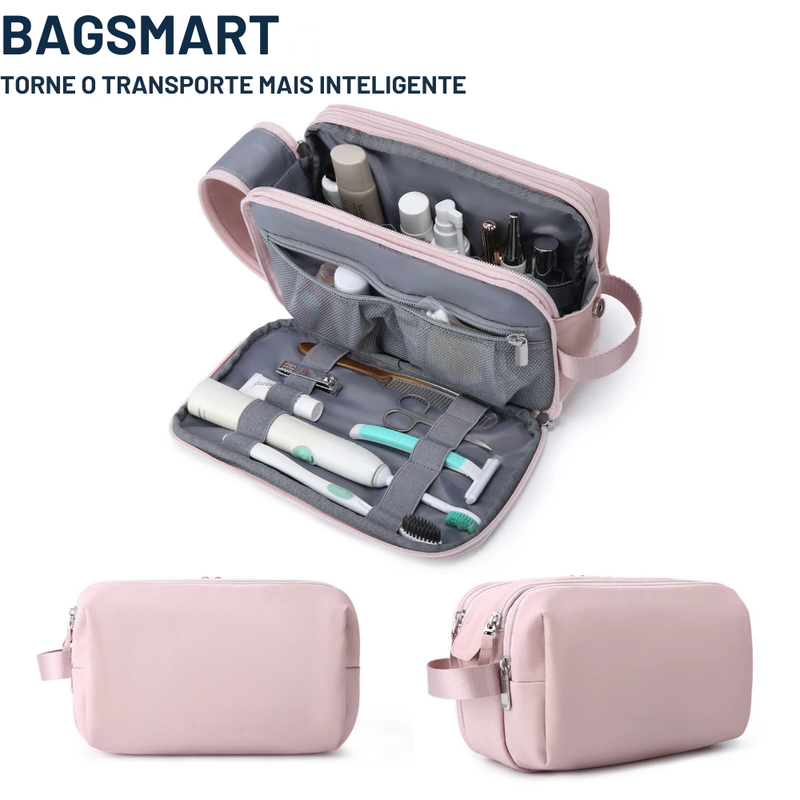 Bolsa de Cosméticos Feminina BAGSMART Impermeável - Leve e Organizada para Viagens