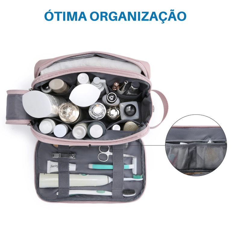 Bolsa de Cosméticos Feminina BAGSMART Impermeável - Leve e Organizada para Viagens